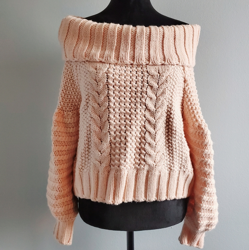 H&M Knit Off Shoulder Sweater